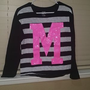 Justice initial M shirt